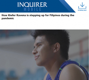 Kiefer Ravena is stepping up for Filipinos during the pandemic