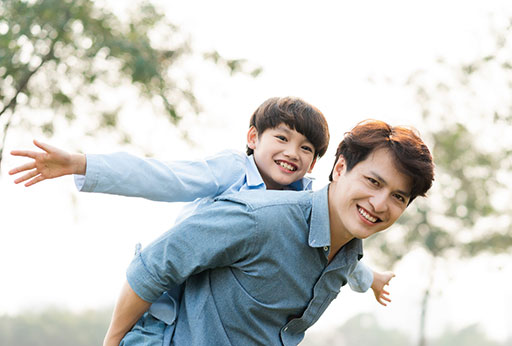 Happy family with health insurance in Philippines