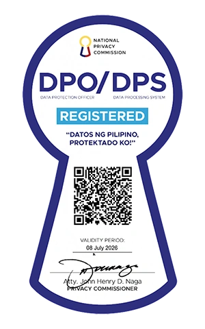 Official National Privacy Commission DPO/DPS registration seal for Cocolife insurance Philippines.