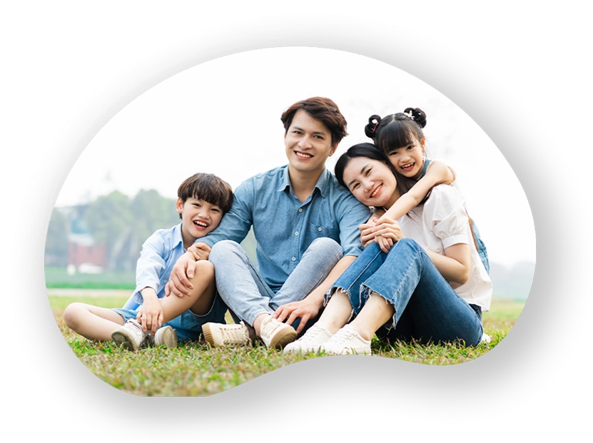 Family portrait using a leading life insurance company in the Philippines.
